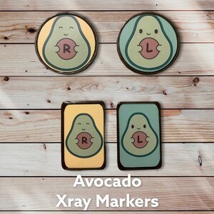 Kawaii Avacado Xray Markers Custom Made Rad Tech X-Ray with Initials