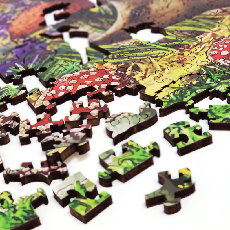 Wooden Jigsaw Puzzles for Adults With Uniquely Shaped Pieces Etsy