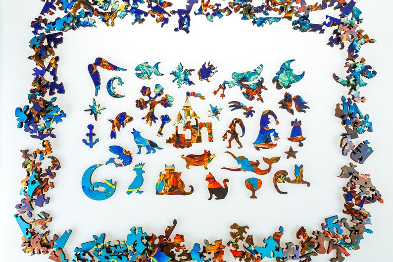 Wooden Jigsaw Puzzles for Adults by Davici Special Shaped Etsy