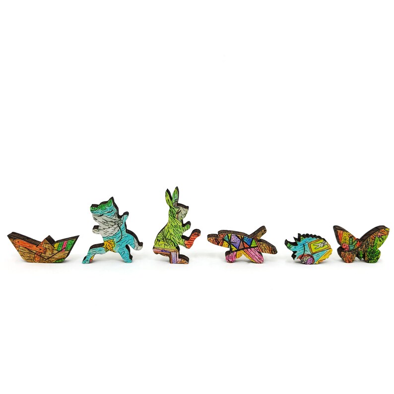 Wooden Jigsaw Puzzles for Adults with Uniquely Shaped Pieces - made in USA by FoxSmartBox - 245 Pieces - Fairy Forest. Summer image 5