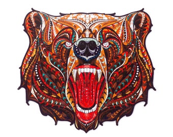 World Famous Wooden Jigsaw Puzzles for Adults and Kids Whimsy Details - 178 pieces - "Fairy Bear" M