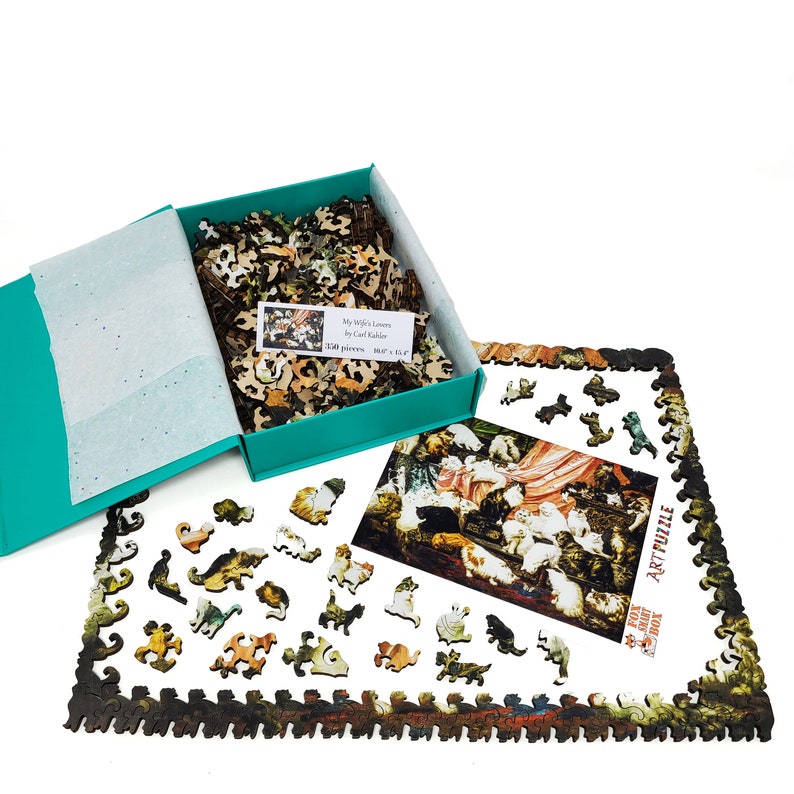 Wooden Jigsaw Puzzles for Adults With Uniquely Shaped Pieces Etsy