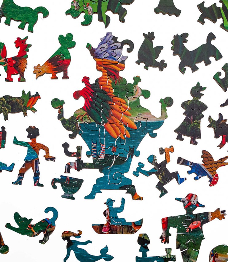 DAVICI Wooden Whimsy Jigsaw Puzzles 170 Pieces Good Etsy