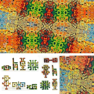 Holzpuzzle für Erwachsene von FoxSmartBox - Geometrisch - 300 Teile - Kaleidoskop