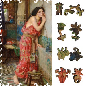Wooden Jigsaw Puzzles for Adults - Uniquely Shaped Pieces - made in the USA by FoxSmartBox - 220 Pieces - Thisbe
