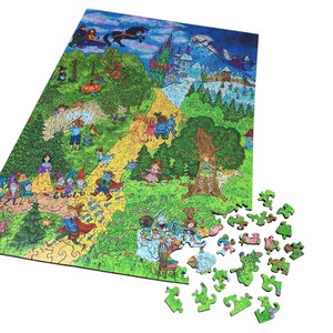thumbnail interactive-video image 1 of FoxSmartBox Wooden Jigsaw Puzzle - 560 Piece Unique Shape Puzzle Made In USA 1 of 11