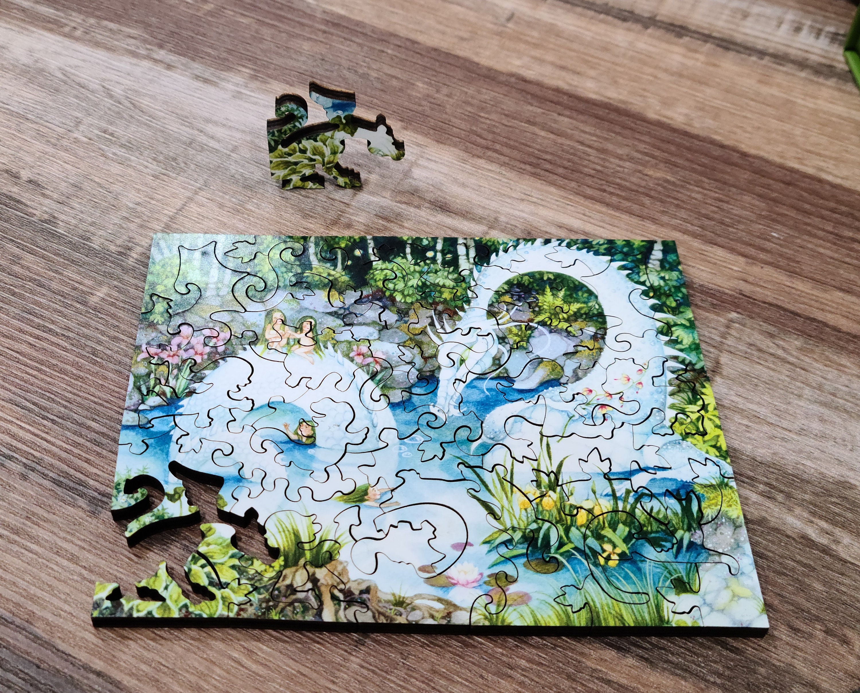 DAVICI Wooden Whimsy Jigsaw Puzzles 45 Pieces White Etsy