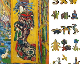 Wooden Jigsaw Puzzles for Adults - Uniquely Shaped Pieces - Made in the USA by FoxSmartBox - 323 Pieces - The Courtesan