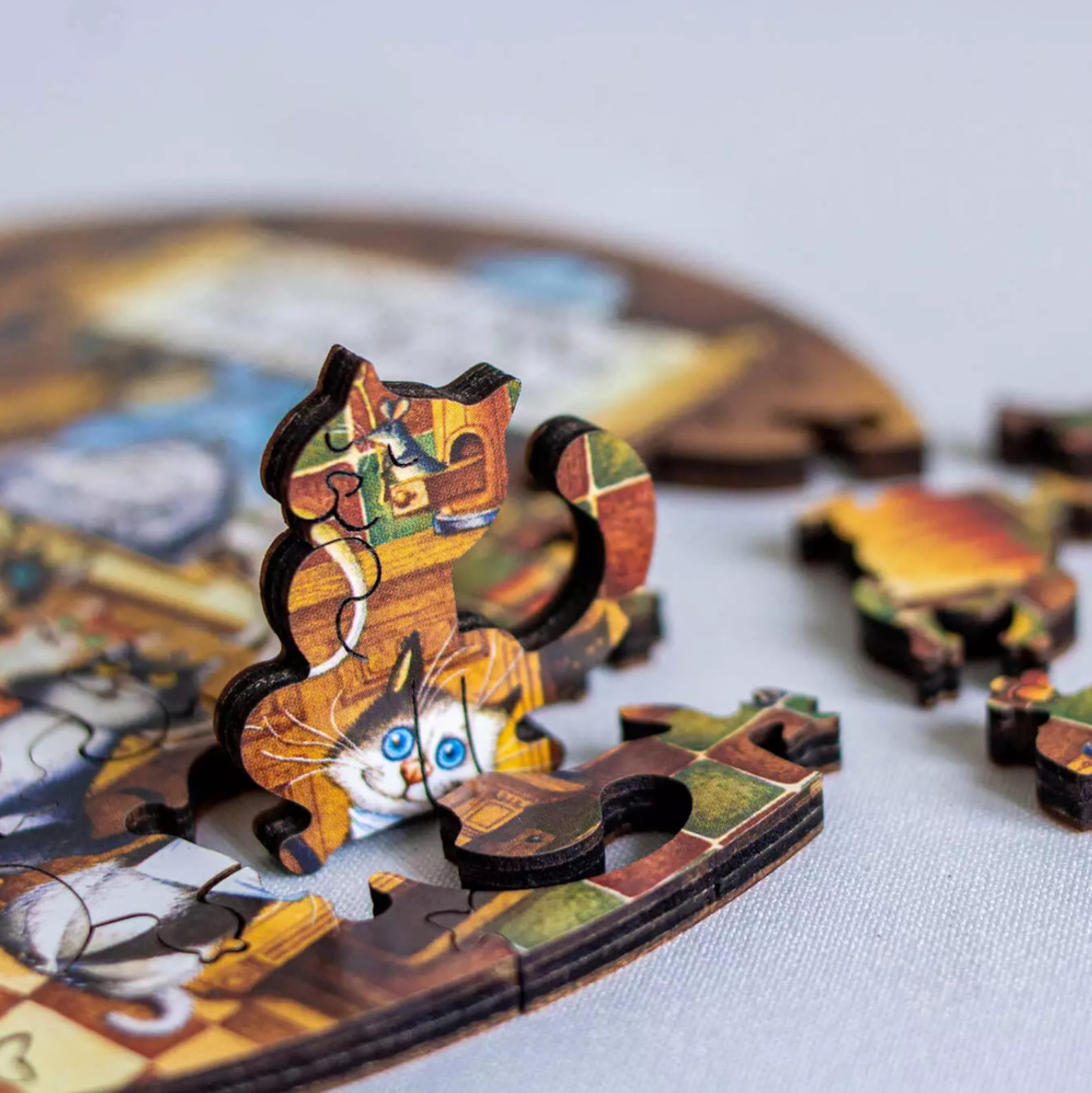 DAVICI Wooden Whimsy Jigsaw Puzzles 50 Pieces Happy Etsy