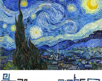 Wooden Jigsaw Puzzles for Adults made in the USA by FoxSmartBox - Geometric - 300 Pieces - The Starry Night