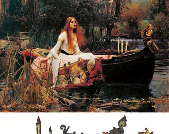 Wooden Jigsaw Puzzles for Adults - Uniquely Shaped Pieces - made in the USA by FoxSmartBox - 270 Pieces - The Lady of Shalott
