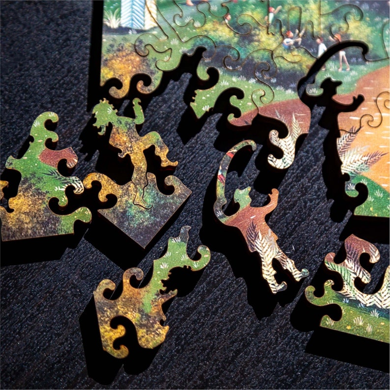 Wooden Jigsaw Puzzles for Adults by Davici Special Shaped Etsy