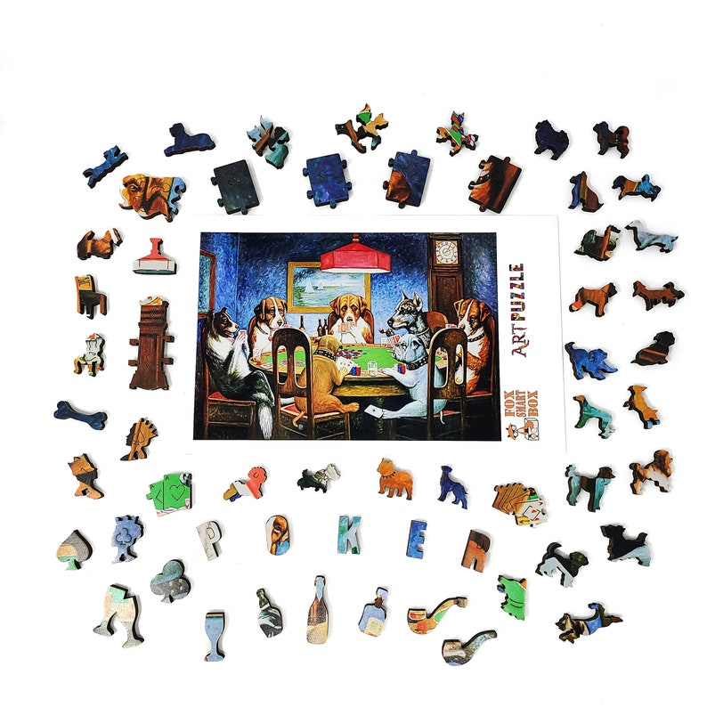 Wooden Jigsaw Puzzles for Adults With Uniquely Shaped Pieces Etsy