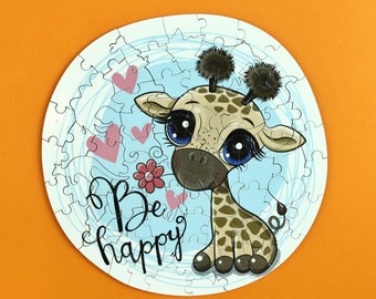 Wooden Whimsy Jigsaw Puzzles "Two Friends: Giraffe and Unicorn" - 135 pcs