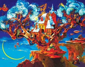 Wooden Jigsaw Puzzles for Adults by Davici - Special Shaped Wooden Jigsaw Puzzle - 193 Pieces - Tree of Dreams