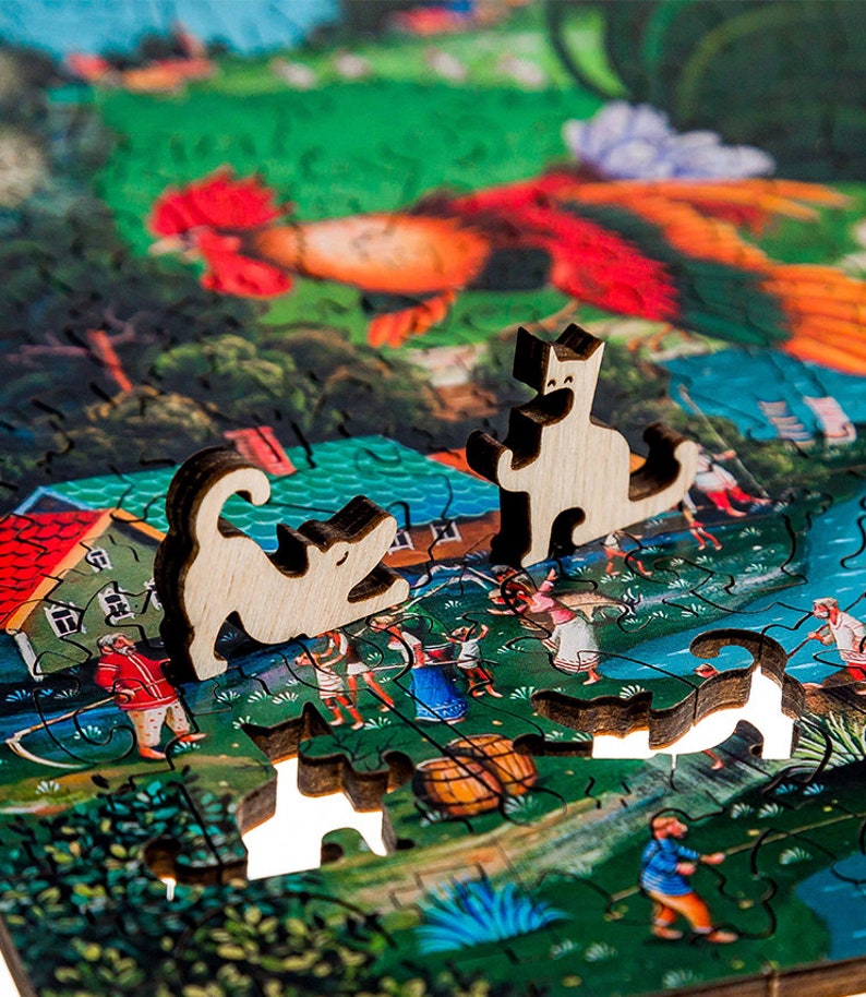 DAVICI Wooden Whimsy Jigsaw Puzzles 170 Pieces Good Etsy