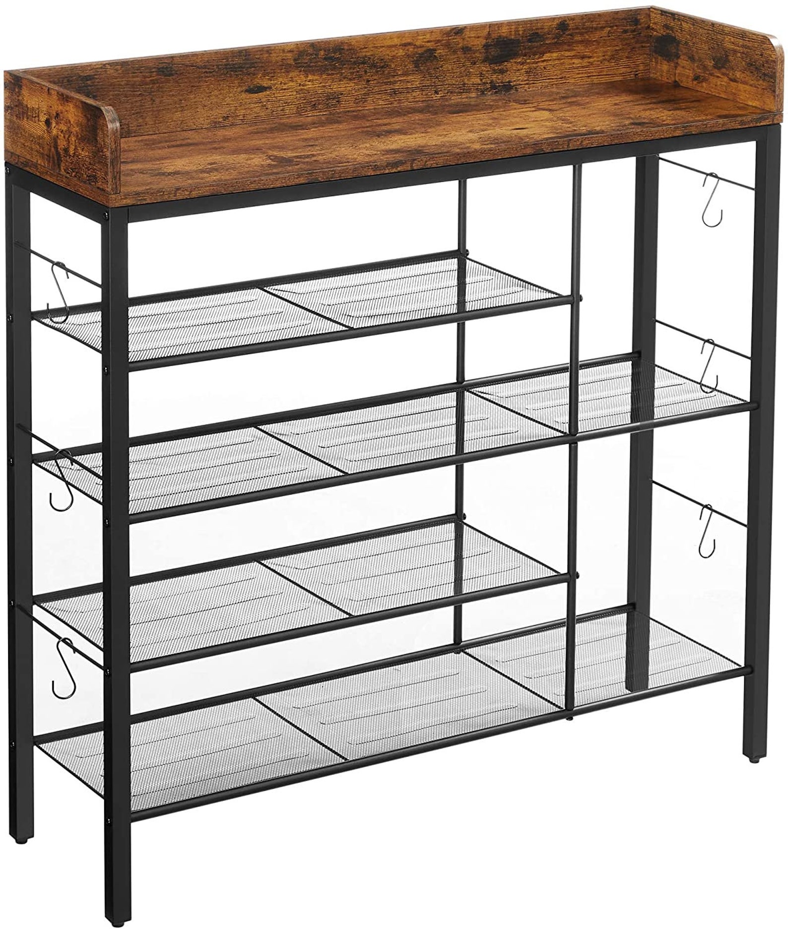 Rustic Shoe Rack Organiser Console Table for Slippers High Etsy
