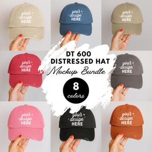 Beunruhigt DT600 Hut Mockup Bundle, PNG Download, Instant Access Mockups, POD Produktmockups, Hut Mockup Bundle