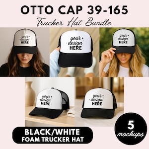 Trucker Hat Mockup Bundle, OTTO Cap 39-165, Schaumstoff Trucker Hut Mockup, PNG Download, Instant Access Mockups, POD Produktmockup, Mockup Bundle