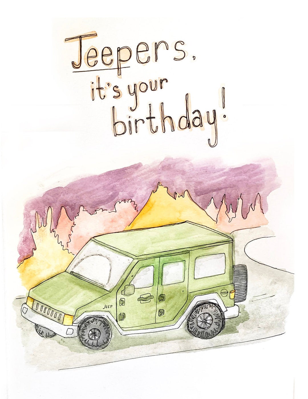 Jeepers! Birthday Card - Etsy