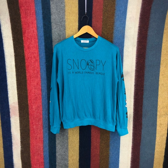 Vintage SNOOPY by PEANUTS Green Sweatshirt Pullove