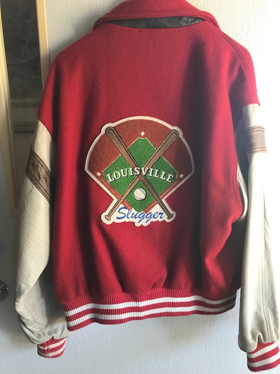 Vintage 90s Embroidered Louisville Slugger Cooper Collection Varsity Jacket  L