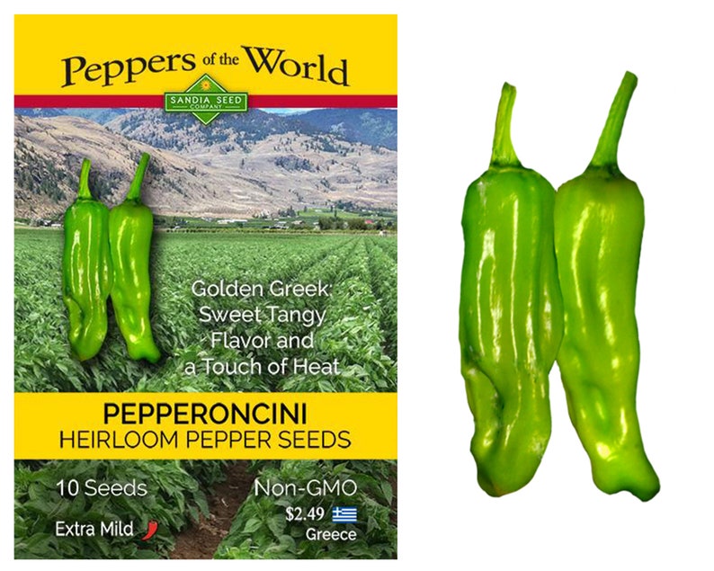 Pepperoncini Golden Greek Pepper Seeds image 1