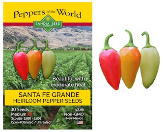 Santa Fe Grande Heirloom Hot Pepper Seeds