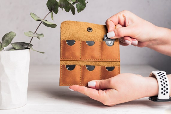 memory card sleeve Customized SD Card Case, Leather Sd Card Holder, SD Card Sleeve, Memory  Card Holder, SD Card Wallet, Sd Card Organizer, Photographer Gift