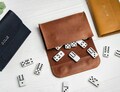 Leather Dominoes Storage Case Holder, Personalized Storage Bag Domino Cover