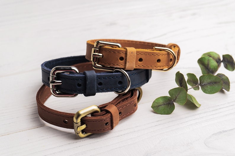 Personalized Cat Collar, Leather Cat Collar, Name Engraved Cat Collar, Customized Cat Collar, Soft Genuine Leather Cat Collar image 6