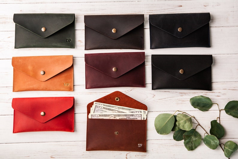 Leather Cash Envelope, Leather Envelope, Money Envelope, Leather Cash Holder, Cash Envelopes,Money Carrier,Card Carrier,Leather Card Carrier image 9