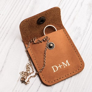 Leder Ringhalter, Ehering Reise-Etui, maßgeschneiderte Ring-Etui, Ring Beutel, Schmuck Ohrringe Lederetui, Schmuck Ring Beutel