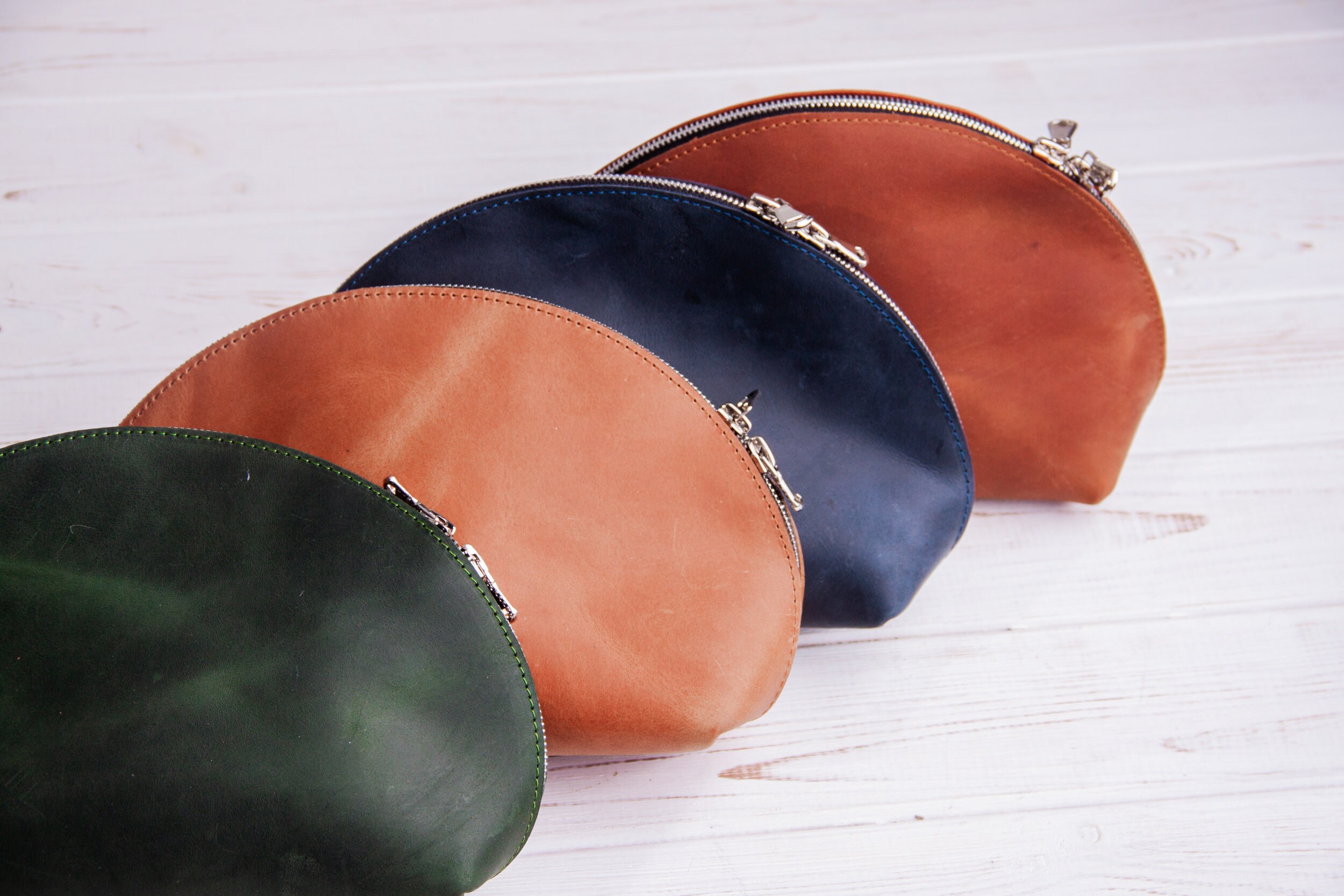 Customized Leather Cosmetic Bag Unisex Travel Makeup Bag Etsy