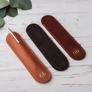 Genuine Leather Pen Bag, Fountain Pen Case, Custom Pen Sleeve, Custom Pen Cover, Personalized Leather Pencil Case, Handmade Pen Holder