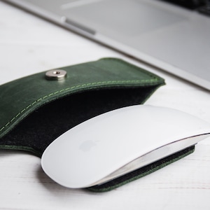 Custodia in pelle per mouse Apple, custodia per mouse Apple Magic Mouse, custodia morbida protettiva fatta a mano per accessori Apple, custodia protettiva per regalo