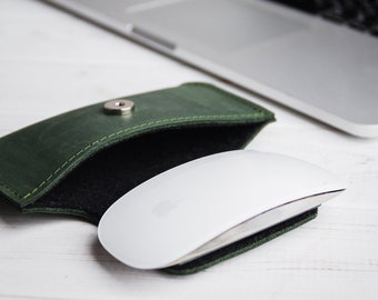 Apple Mouse Funda de cuero Apple Magic Mouse para Apple Mouse Protector suave Funda hecha a mano Accesorios de Apple Funda protectora para regalo