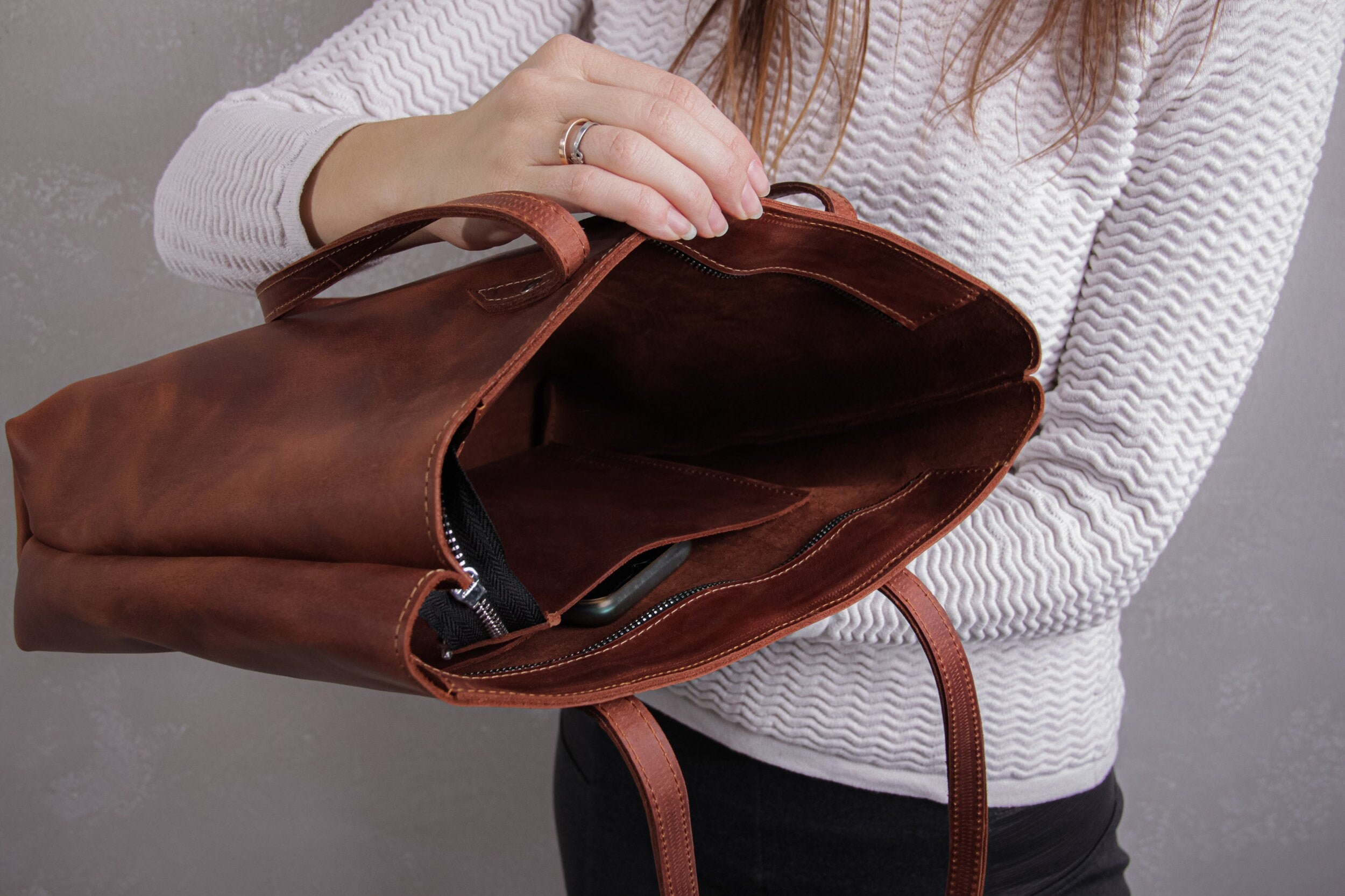 Laptop Bag Minimalist Bag Shopper Bag Leather Bag Custom Bag Etsy