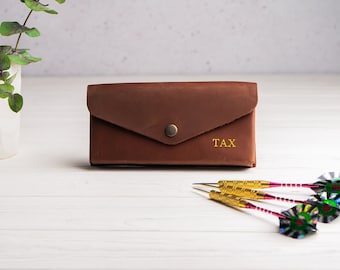 Personalized Darts Set Holder, Leather Darts Case,  Dart Gift Case, Darts Set Holder, Steel Tip Dart Cover Holder, Dart Sleeve Bag