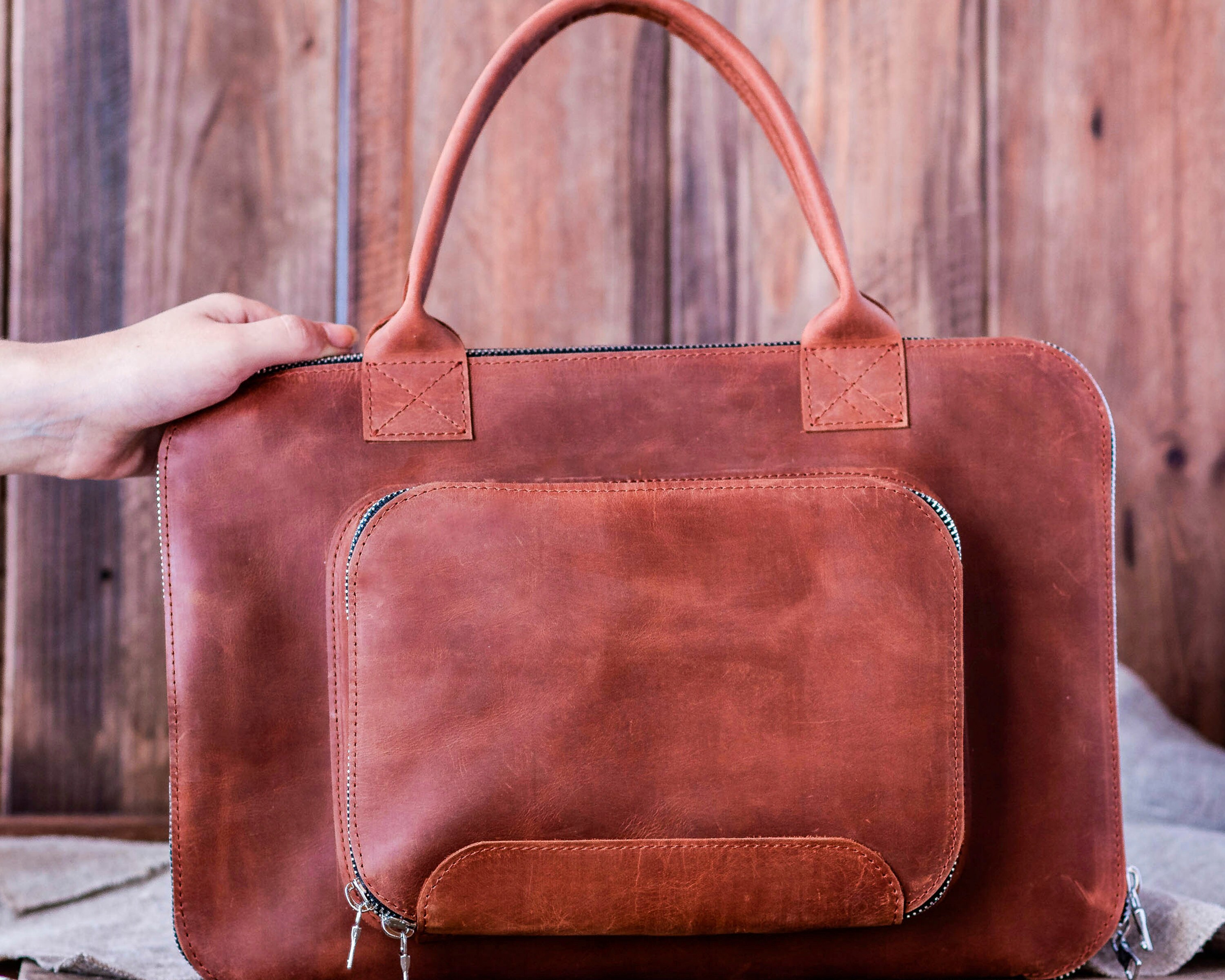 MacBook Pro 16 inch Leather Bag MacBook Air Bag Electronics Etsy