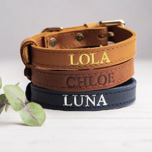 Personalized Cat Collar, Leather Cat Collar, Name Engraved Cat Collar, Customized Cat Collar, Soft Genuine Leather Cat Collar image 9