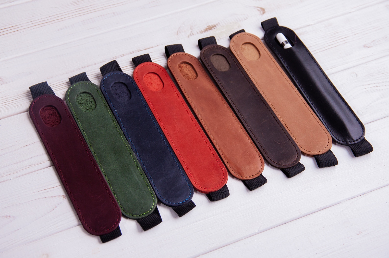 Apple Pencil Holder Leather Apple Pencil Cover Black Apple Etsy UK