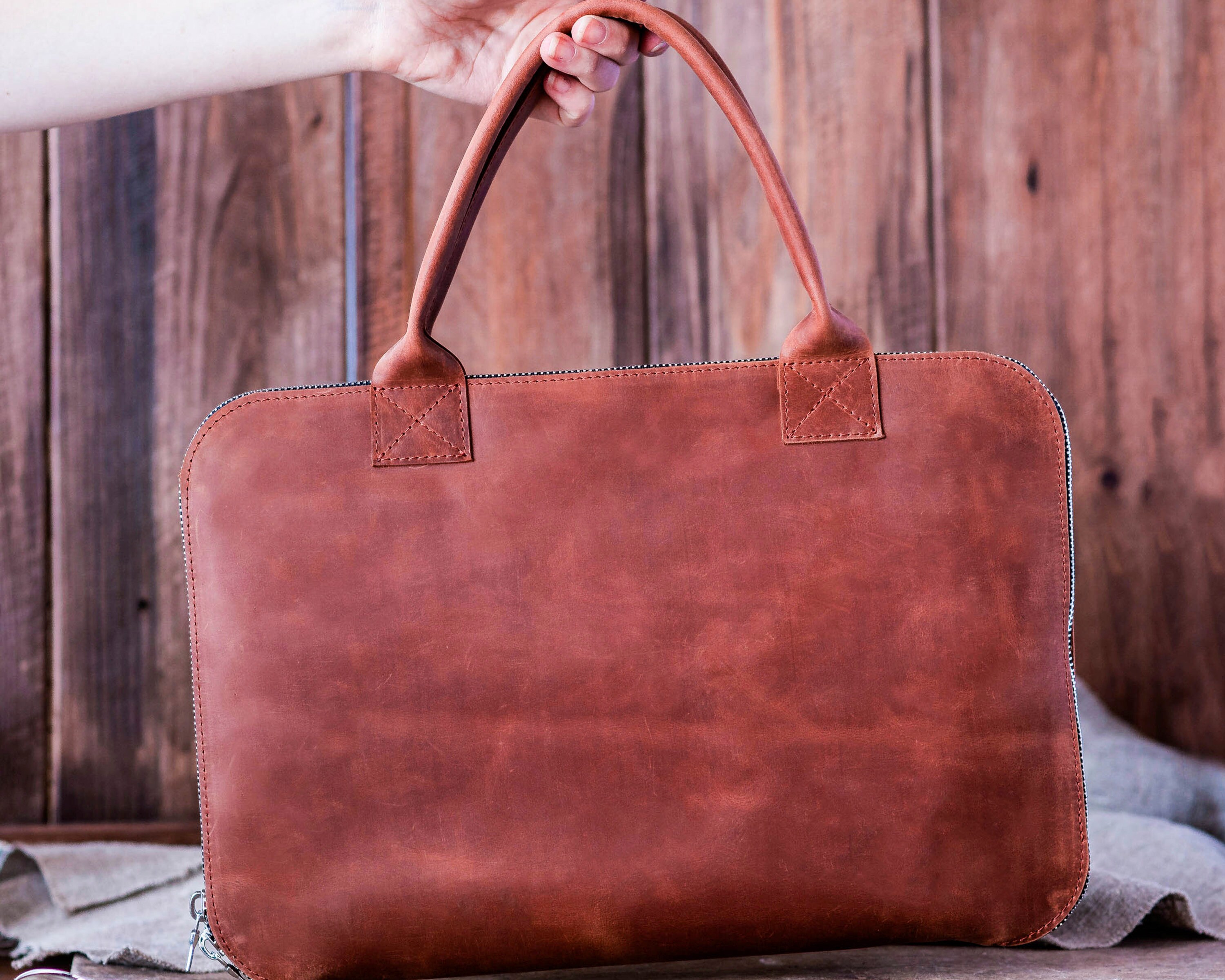 MacBook Pro 16 inch Leather Bag MacBook Air Bag Electronics Etsy