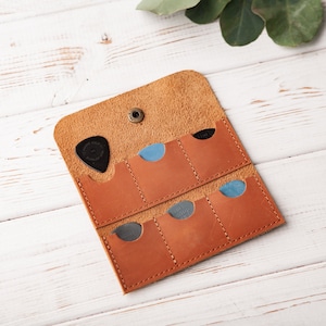 Personalized guitar picks leather case leather guitar pick holder custom guitar pick holder unique gifts for the guitar player guitarist image 7