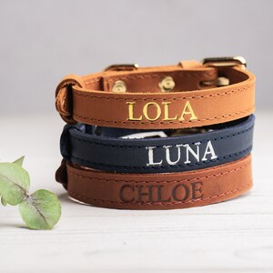 Personalized Cat Collar, Leather Cat Collar, Name Engraved Cat Collar, Customized Cat Collar, Soft Genuine Leather Cat Collar image 10