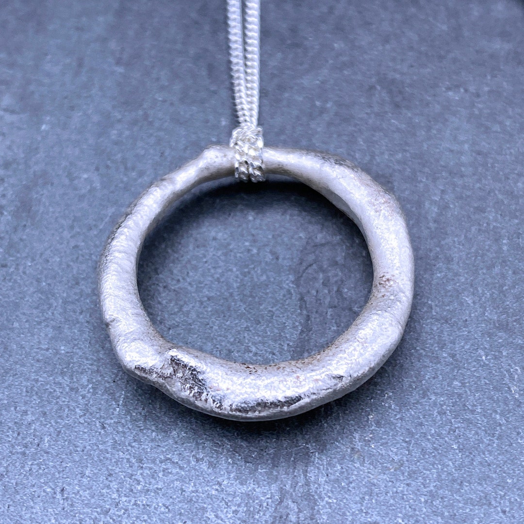 Pendentif En Argent Sterling Et Cristal - Forme Ronde 10x10 Mm, Neuf Avec étiquettes