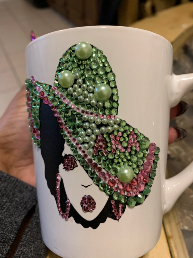 Decorative Wine Glasses Decorative Mugs Bling Cups Etsy