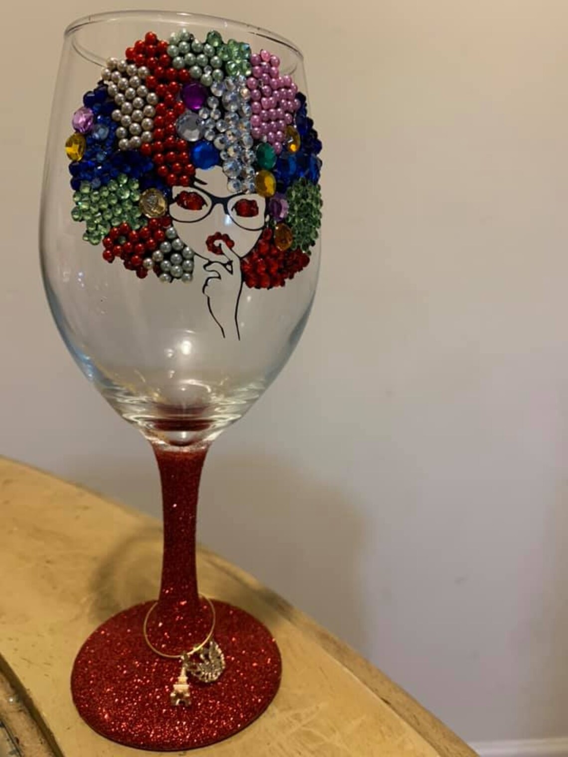 Decorative wine glasses decorative mugs bling cups Etsy