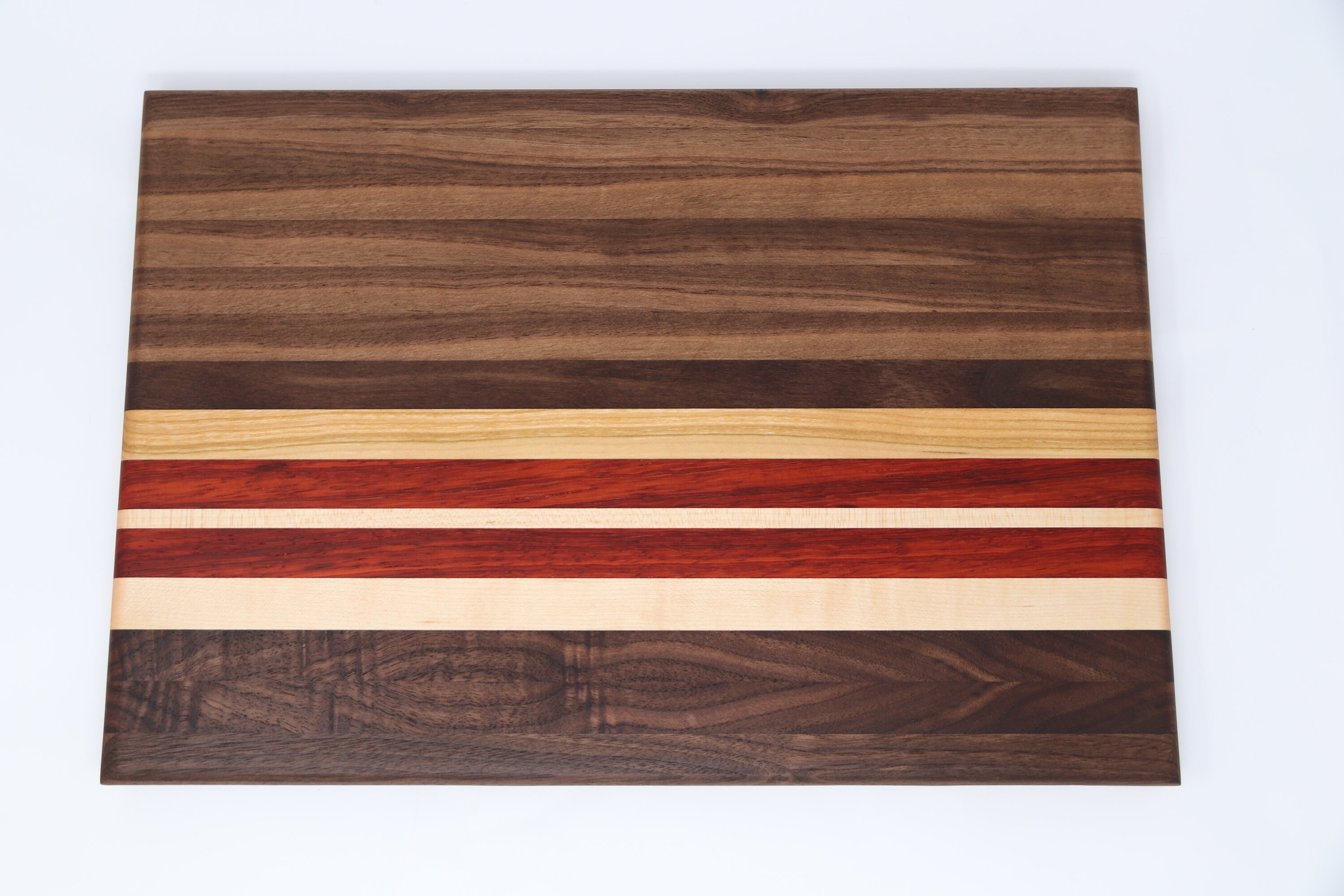 Dark walnut Padauk and Maple edge grain cutting board Etsy