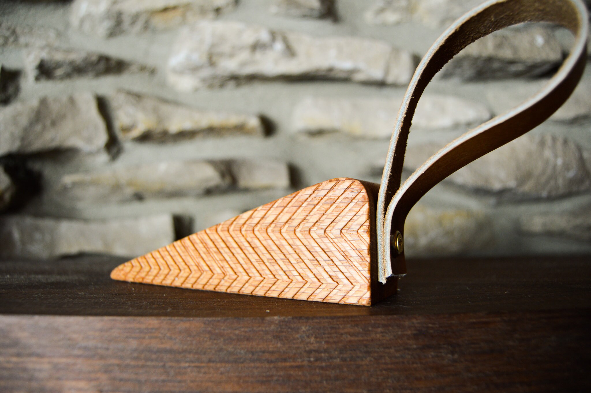 Handmade Door Stops With Carved Patternsvegan Leather Etsy